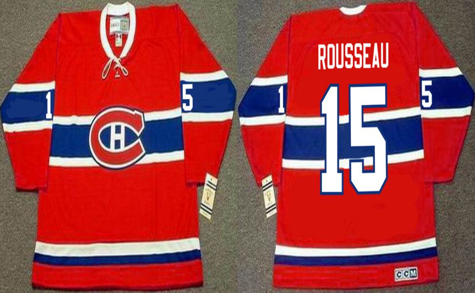 2019 Men Montreal Canadiens #15 Rousseau Red CCM NHL jerseys->montreal canadiens->NHL Jersey